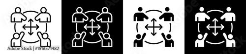 Common Interest Icon Set In Black And White Filled Style Collection