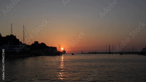 Wallpaper Mural Sea port in Zadar, Croatia at sunset Torontodigital.ca