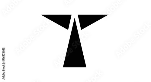 Simple Black Geometric Shape Design Element.