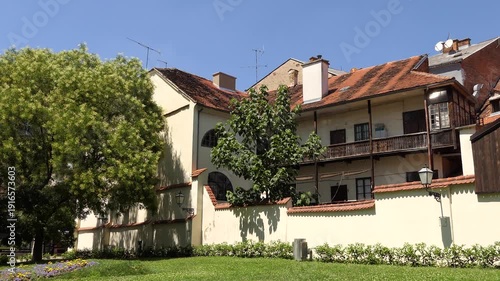 Wallpaper Mural Historic street of Zagreb. Building on Street Augusta Cesarca, Zagreb, Croatia Torontodigital.ca