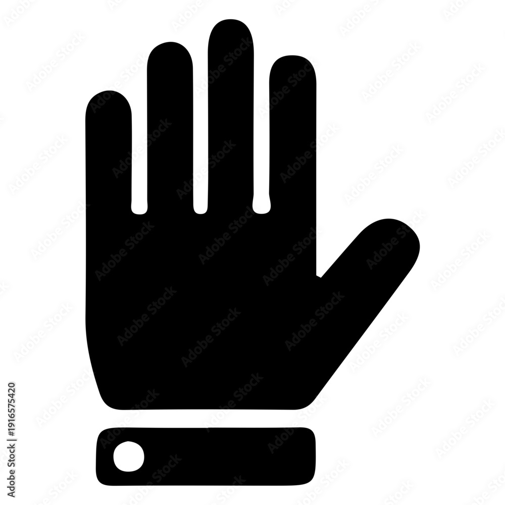 Obraz premium Stop Hand Icon Silhouette
