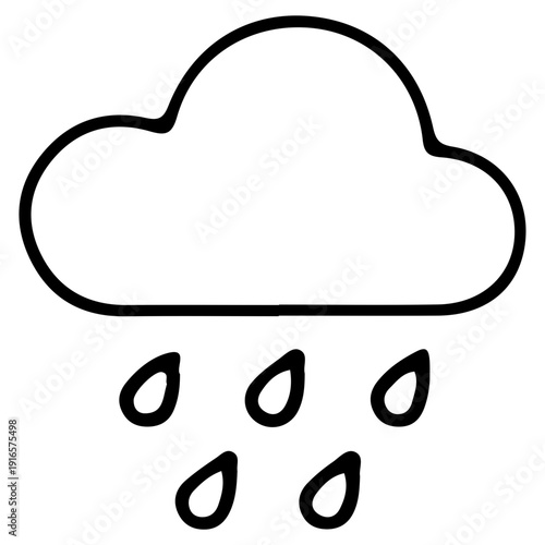Rain Cloud Weather Icon