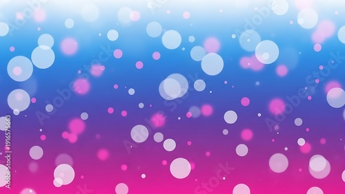 Pink and blue gradient background with white and pink bokeh lights purple