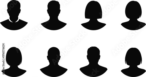 Black bear silhouette collection set with grizzly and polar bears in various walking poses isolated on white background for cad drawing flat vector illustration