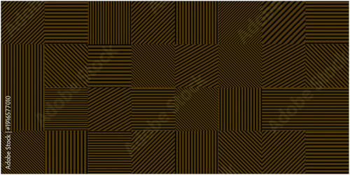 幾何学ラインパターン背景素材 黒とマスタードのモダンデザインテクスチャ