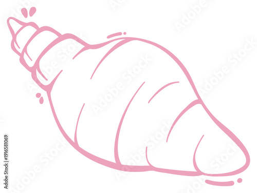Conch Shell Illustration Sticker