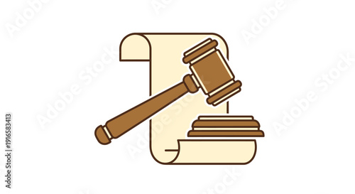 Gavel and Scroll Representing Law and Justice.