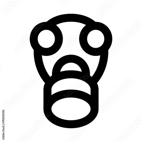 Gas mask icon for personal protection. Gas Mask Modern Professional Line Icon with minimal clean design representing safety hazard respiratory filter and emergency preparedness