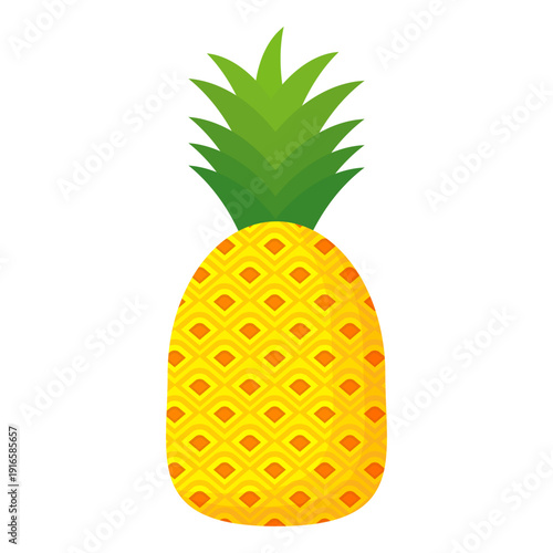 Fresh pineapple fruit illustration, summer pineapple fruit theme. Summer design for holiday promotion and printed on clothing.