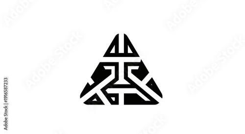 Geometric Triangle Logo Design Element.