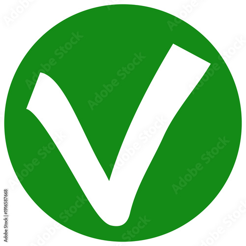 green check mark with data style, agree sign