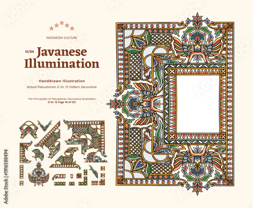 Babad Pakualaman Javanese Manuscript Illumination Illustration