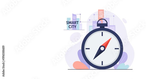 Stopwatch with red second hand.