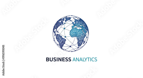Global Business Analytics Network Globe Digital Concept.