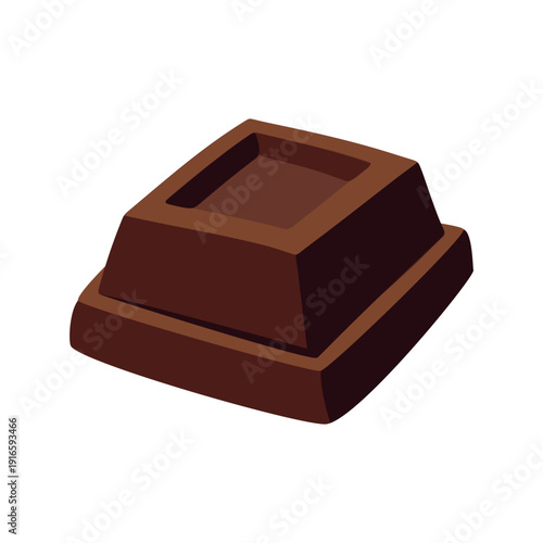 Delightful Piece of Rich Dark Chocolate to Savor a Sweet and Decadent Treat
