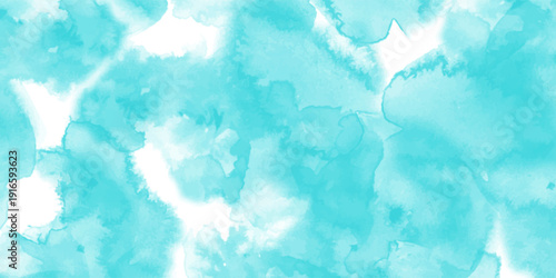 Clouds and sky watercolor vector hand drawn vector illustration. Abstract blue winter watercolor background. Sky pattern with snow. Light blue watercolour paper texture background.