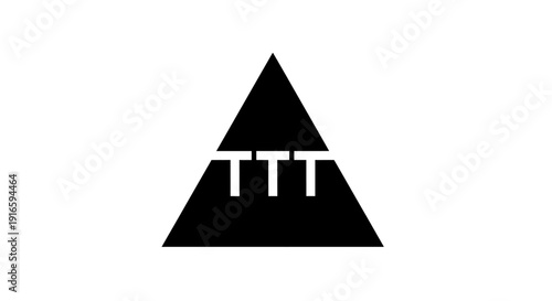 Black Triangle with White Letters TTT.