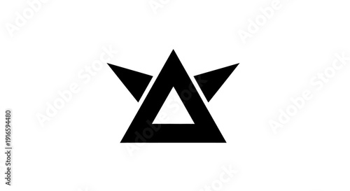 Black Geometric Shape Symbol Design Element.