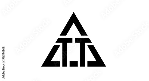 Geometric Triangle Logo Design Element.