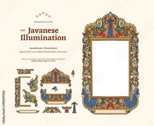 Java Wedana Renggan Javanese Manuscript Illumination Illustration