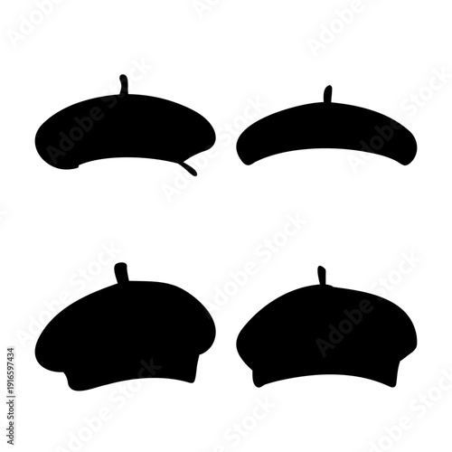 A captivating collection of classic black beret hat silhouettes for timeless style