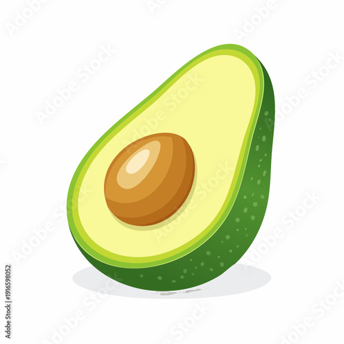 Avocado Delight: A vibrant illustration showcasing the creamy, nutritious goodness of a perfectly sliced avocado, ready to elevate any culinary creation.
