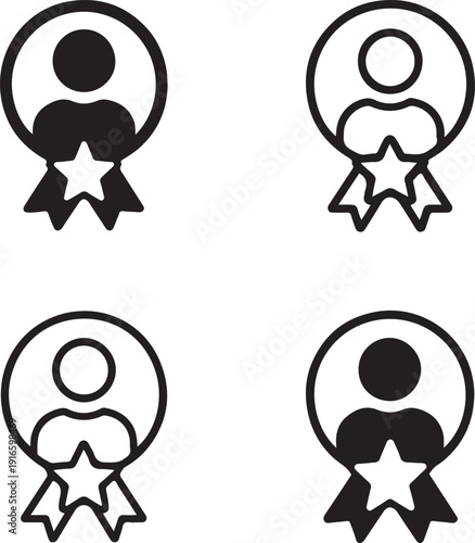 Isolated Employee Recognition Award Icon, recognizing Employee Recognition Award contributions, promoting Employee Recognition Award success, celebrating Employee Recognition Award achievements