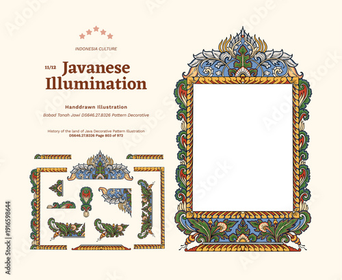 Java Wedana Renggan Javanese Manuscript Illumination Illustration