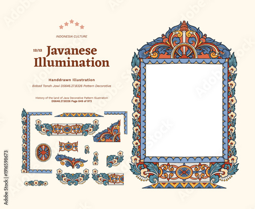 Java Wedana Renggan Javanese Manuscript Illumination Illustration