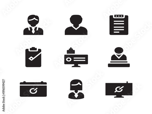 Professional presentation slides silhouette template with elegant layout design