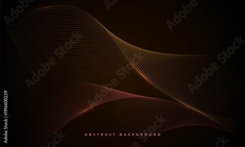 Golden flowing waves, dark abstract background, soft mesh lines and warm glow, subtle gradient hues, cinematic depth and elegant texture, modern digital mood, ambient luxury atmosphere