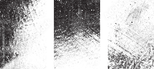 Grunge overlay vector grainy letterpress textures. Imprint texture grungy set. Rolled ink pressed texture. Screen print clean overlay pattern .Fine dust pattern texture. Distressed mask overlay.
