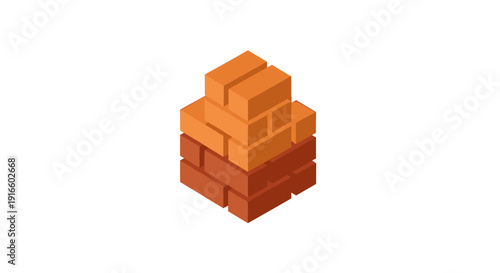 Stack of Wooden Blocks or Bricks.
