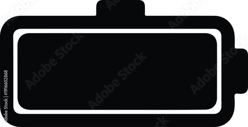 silhouette empty battery charge power level indicator icon graphic vector design