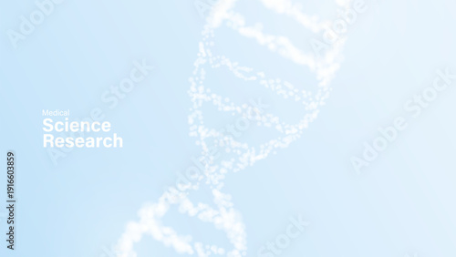 DNA Double Helix Structure Science Research Concept Background. Biotechnology DNA molecule in low poly wireframe style.