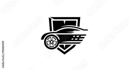 Stylized Car Logo Design Element.