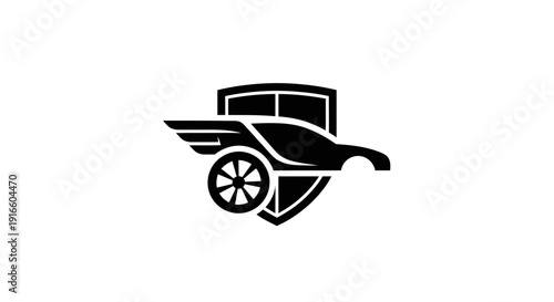 Vintage Carriage with Wings Iconic Design.