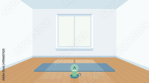 Serene Yoga Practice During Nyepi Day Atmosphere