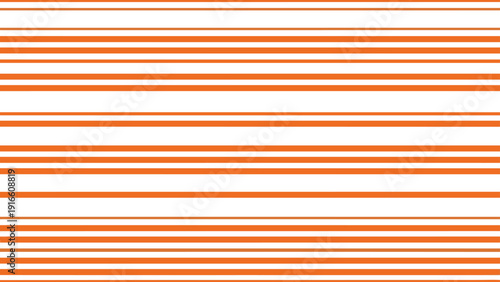 Simple orange and white horizontal stripe pattern with varying line thicknesses creates a vibrant and energetic background for modern designs.
