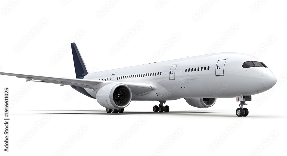 Obraz premium Airplane isolated on white background.