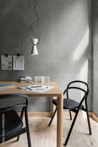 modern luxury dining room interior, 3d render