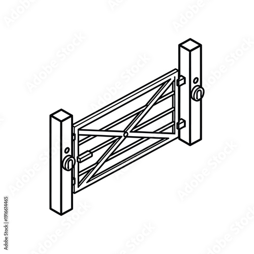 Photos Diagram of a simple truss bridge structure with diagonal supports and vertical p