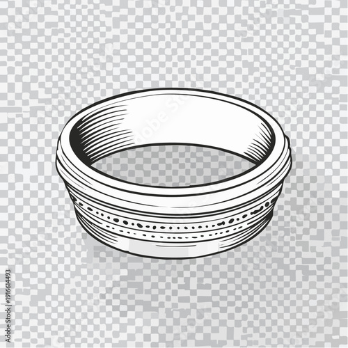 wedding ring line art vector illustration with transparent background editable stroke.