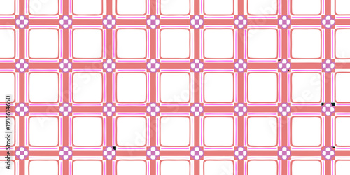 Modern seamless geometric pattern with pink and white squares pixel for banner, wallpaper, frame, and any design needed 