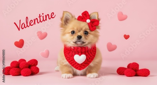 Wallpaper Mural Cute pet with Valentine theme Torontodigital.ca