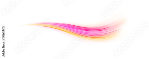Electric neon waves spiral elegantly with flowing motion. Tiny spark particles scatter along luminous paths. Ideal abstract vector PNG.
