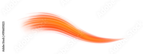 Curved neon streaks twist rapidly across dark frame. Glimmering particles enhance dynamic motion. Ideal abstract vector PNG.
