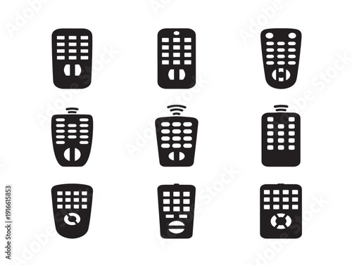 Smart remote control silhouette with innovative home technology concept