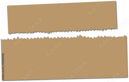 Two brown rectangular objects with a rough surface texture aligned horizontally