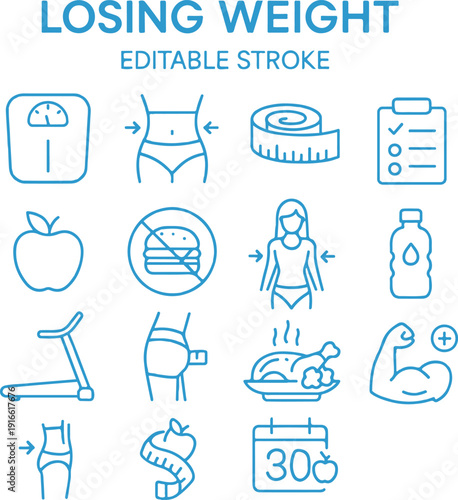 Losing Weight icons transparent